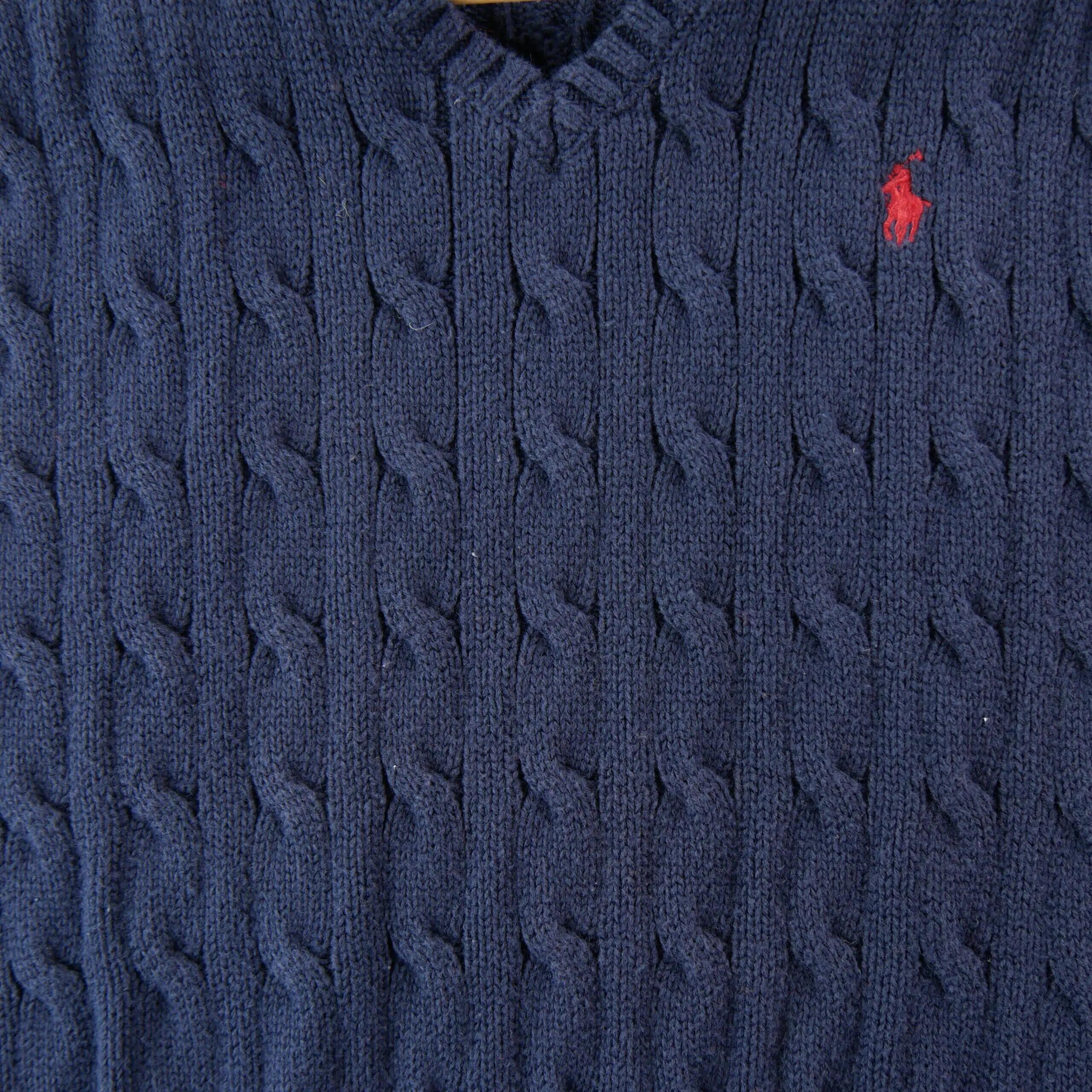 Seconde vie - Pull Garçon Maille torsadée Col V - Excellent 4/5