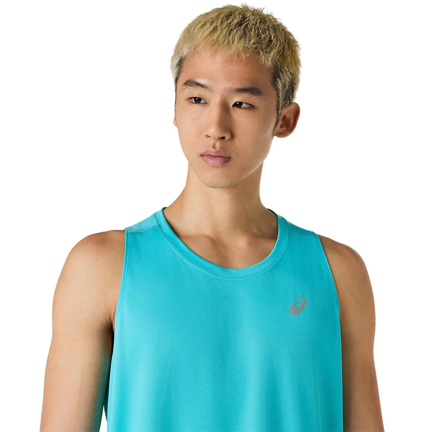 Camiseta running hombre Core Singlet - azul 4/5