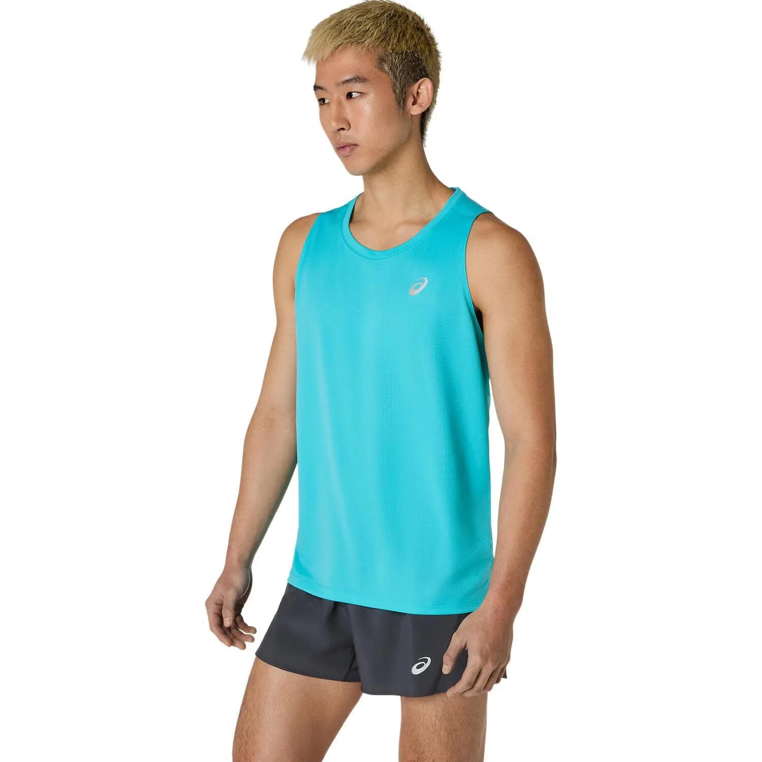 Camiseta running hombre Core Singlet - azul 2/5