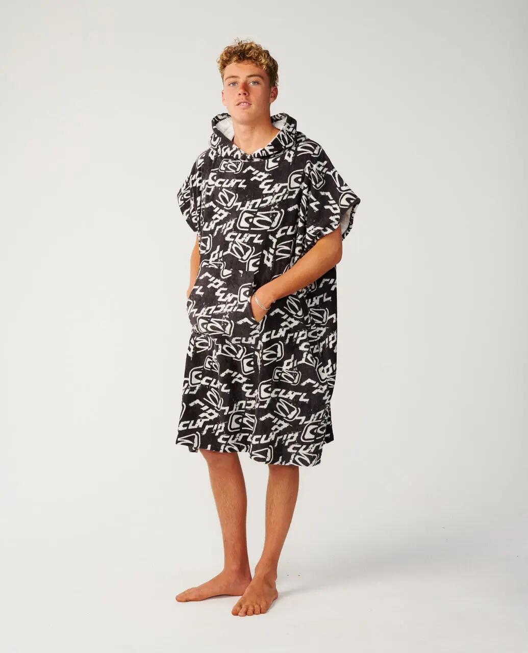 Poncho de surf Homem Sessions - Washed Black 2/6