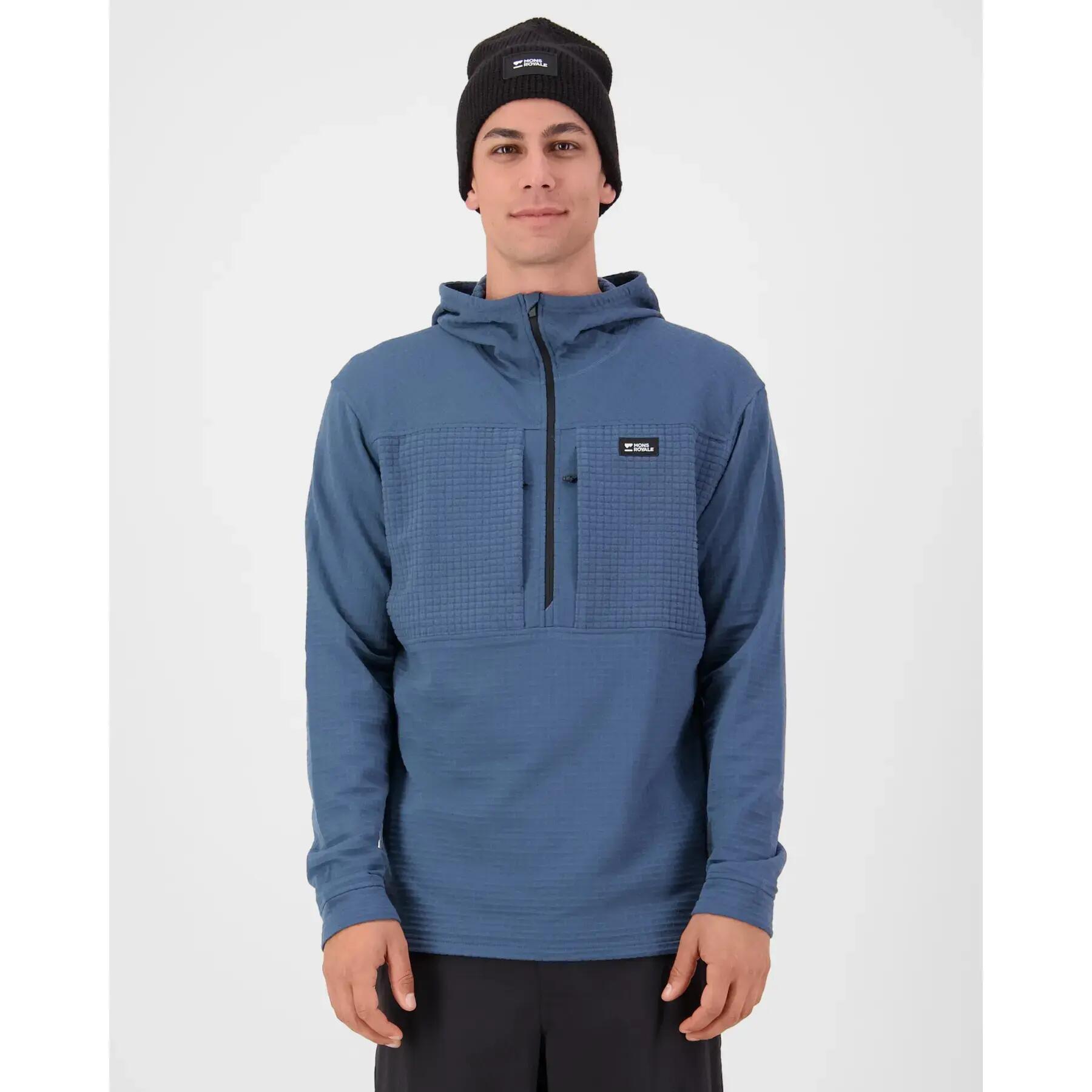 Polaire à capuche 1/2 zip Mons Royale Offgrid 3/3