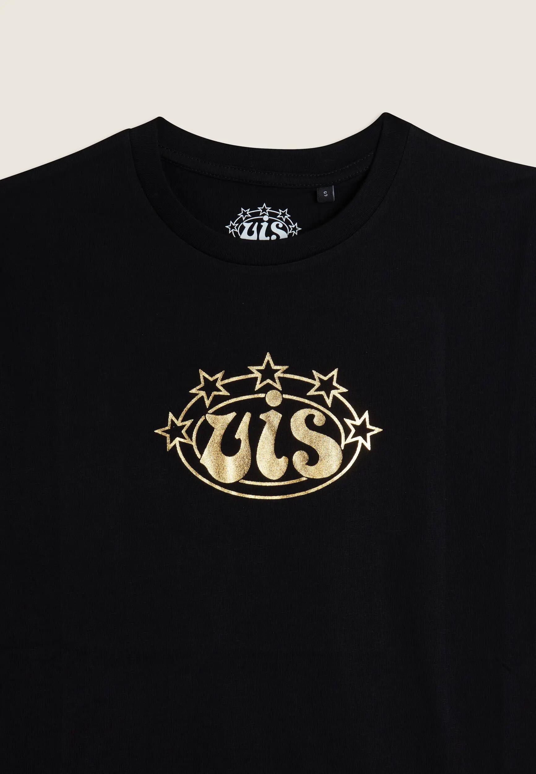 T-shirt Donna in Cotone Stile Boxe con Logo VIS Oro 3/3
