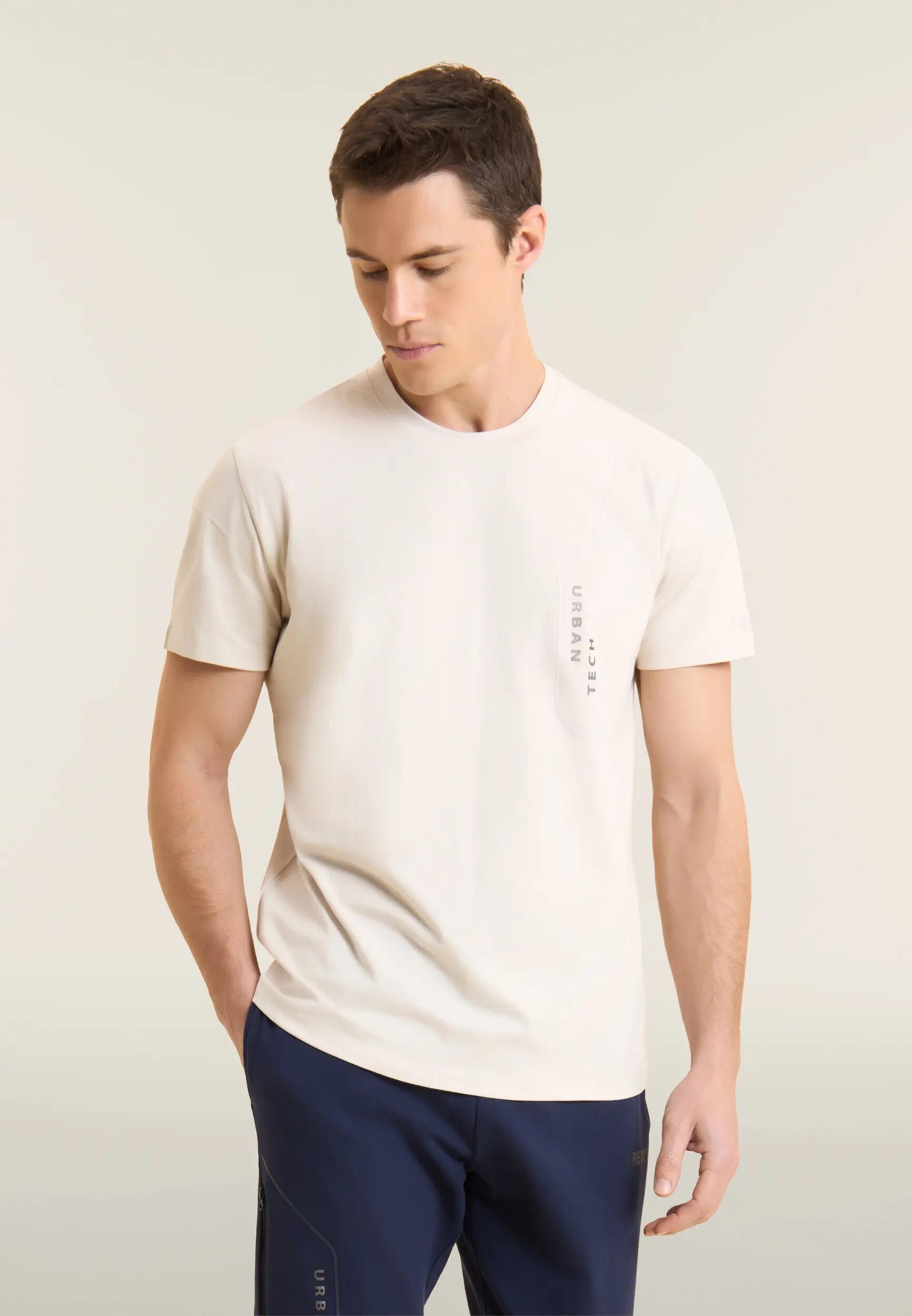 T-shirt hommes coupe classique en coton avec graphismes caoutchoutés 2/6