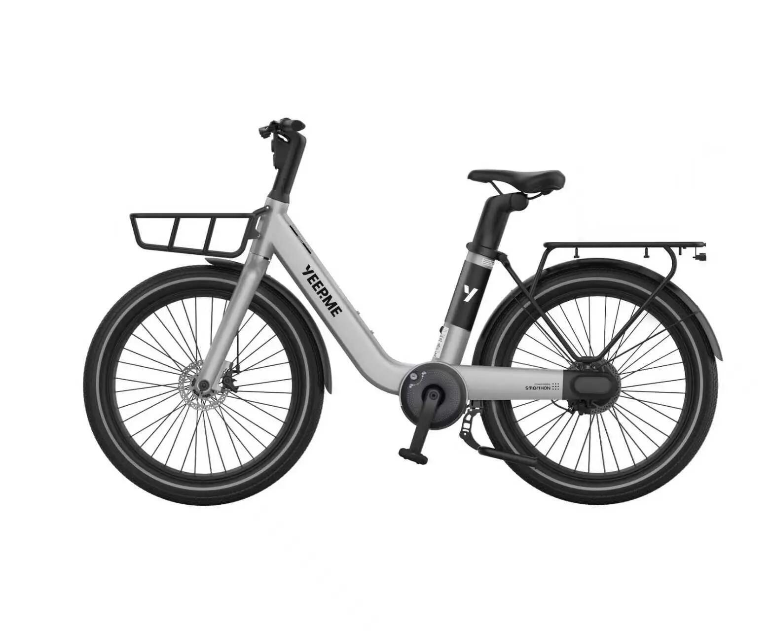 Adulto Bici Città Elettrica Cambio 2 Velocità Auto 250W 55Nm DAY COMPACT grigio 2/5
