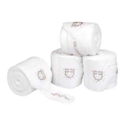 Fasce in pile con logo in strass