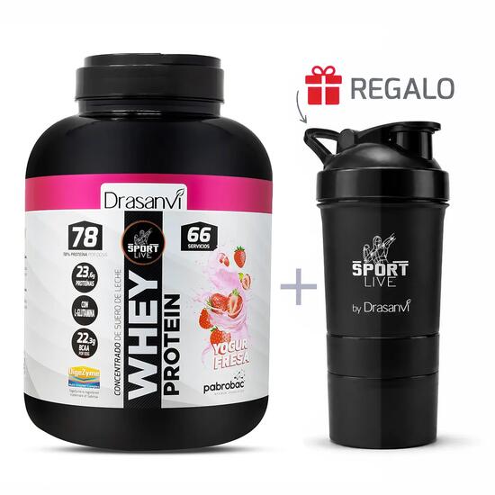Whey Protein Concentrada Sport Live - Yogur Fresa - 2Kg - DRASANVI