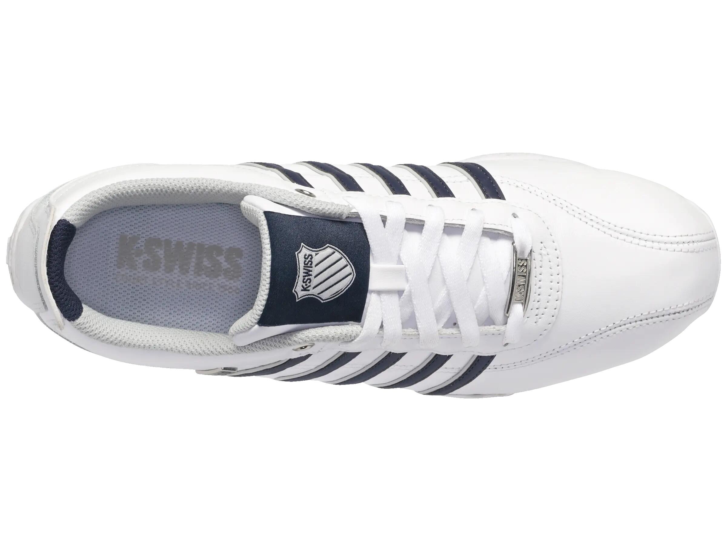 Basketball K-SWISS en cuir pour homme, sneaker blanc classique 7/7