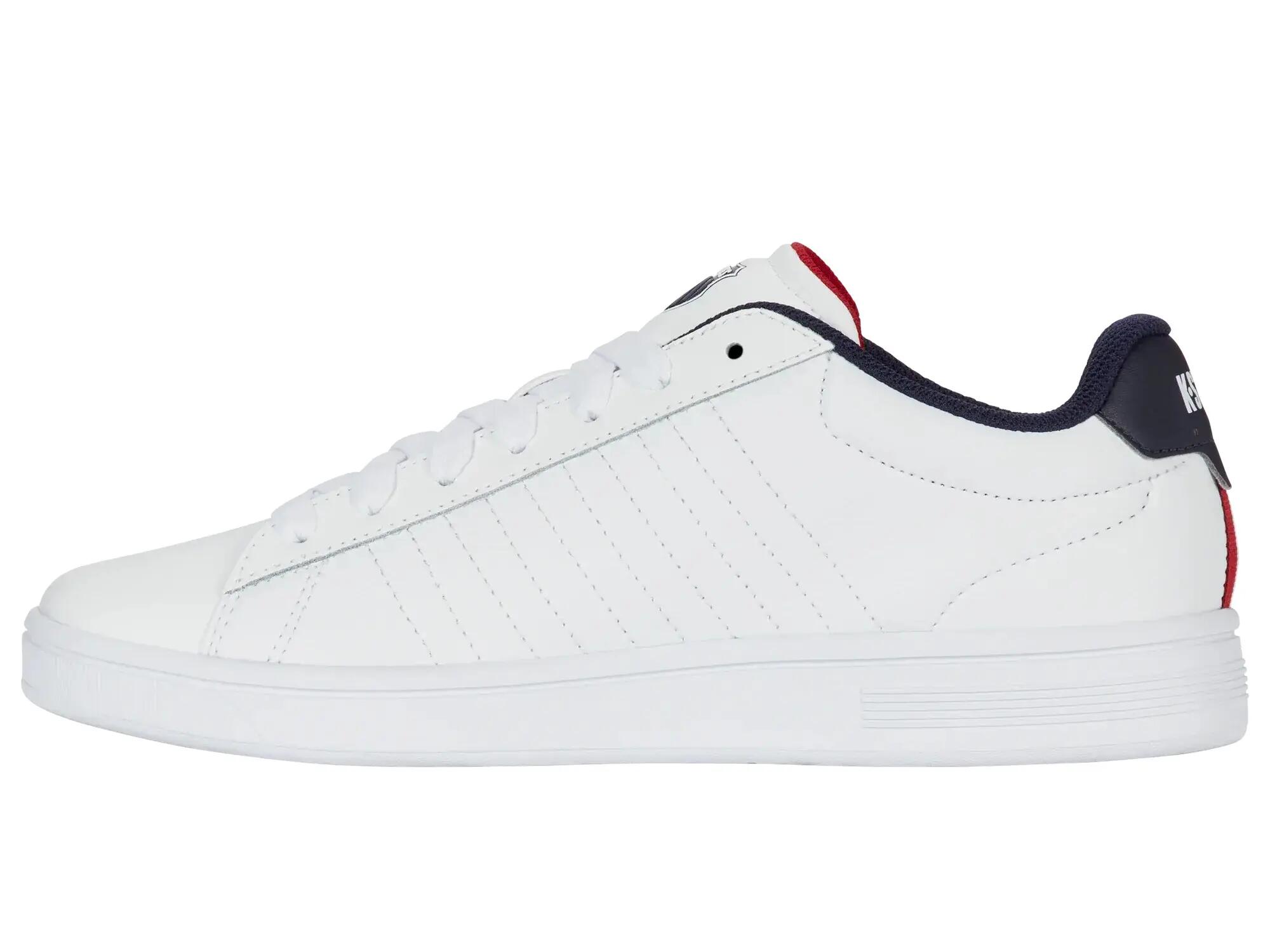 K-SWISS Court Shield II scarpe da ginnastica uomo – Bianco, Peacoat, Samba Red 7/7
