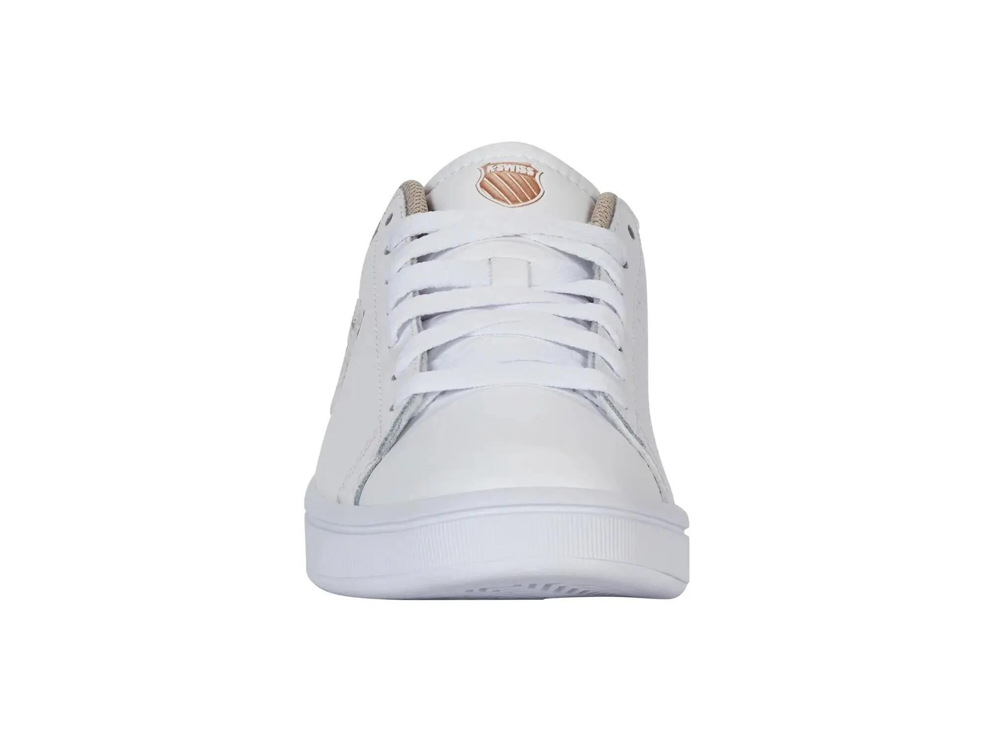 K-SWISS Court Shield II Low – baskets blanches, coupe basse 3/4