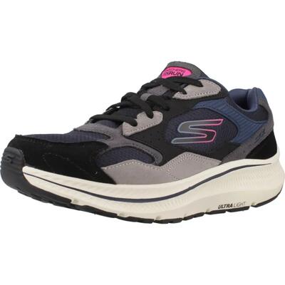Dames hardloopschoenen go run consistent 2.0 retro stride zwart/marineblauw