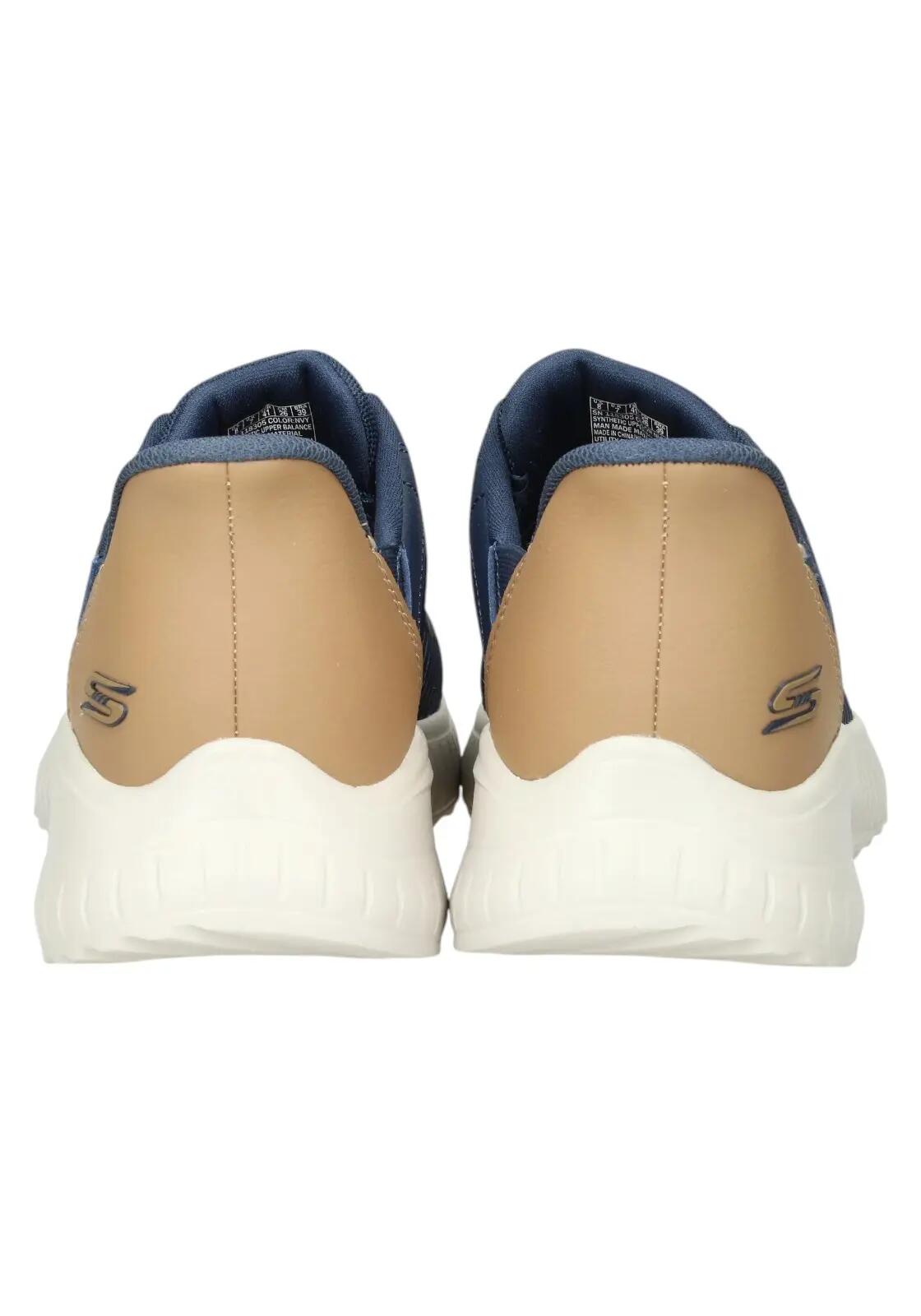 Baskets slip-on homme BOBS SQUAD CHAOS HEEL PREFERRED bleu marine 3/5