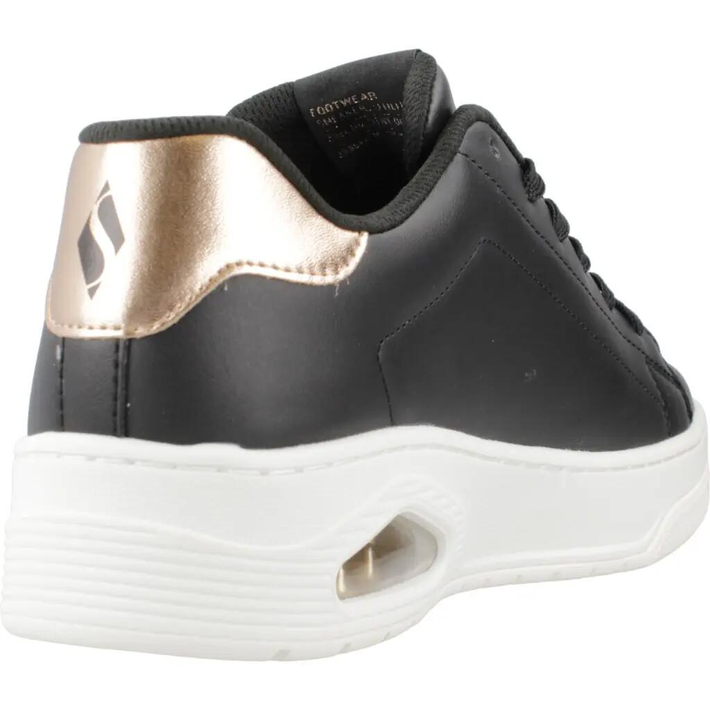 Schoenen Skechers Uno Court zwarte comfortabele sneakers 3/5