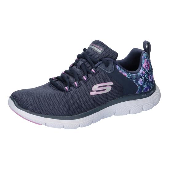 SKECHERS Femmes FLEX APPEAL 4.0 LET IT BLOSSOM Sneakers Bleu marine/Multicolore
