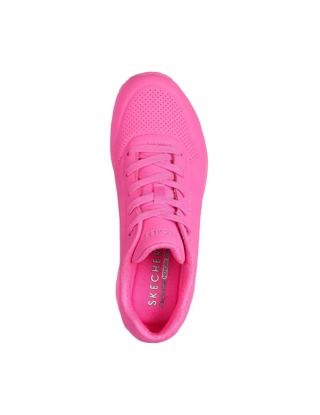 Chaussures pour femmes Skechers Uno stand en rose. 4/6