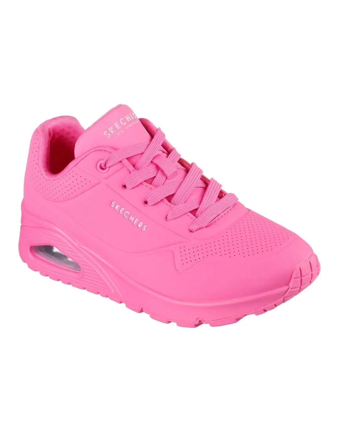 Chaussures pour femmes Skechers Uno stand en rose. 3/6