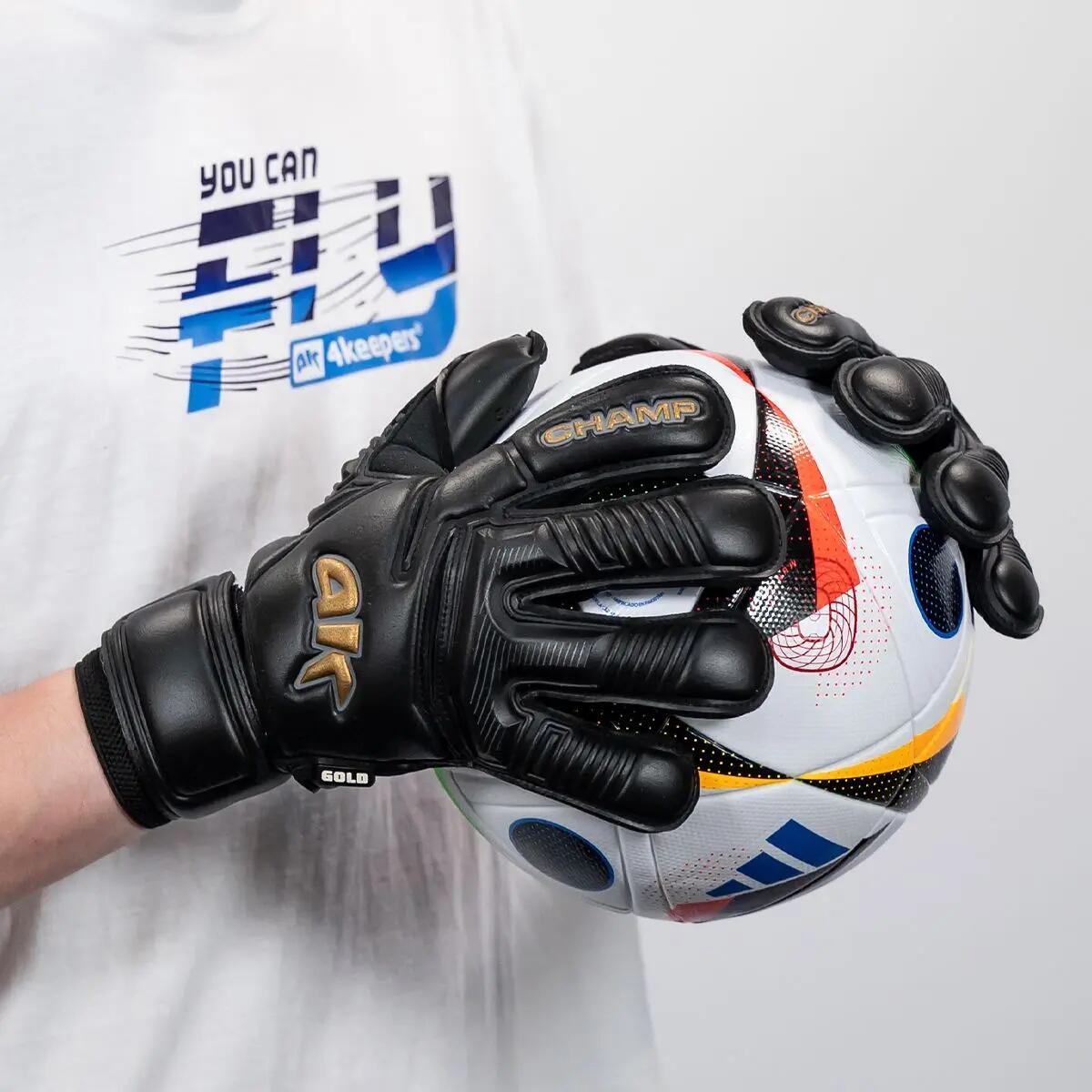 rękawice bramkarskie 4keepers champ gold black vii roll finger rf2g r. 10 10/10