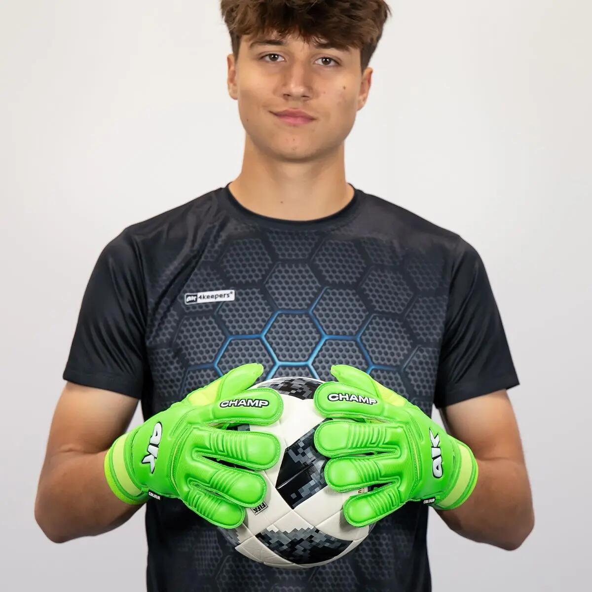 Rękawice bramkarskie dla dzieci 4keepers CHAMP GREEN VII RF junior 10/10