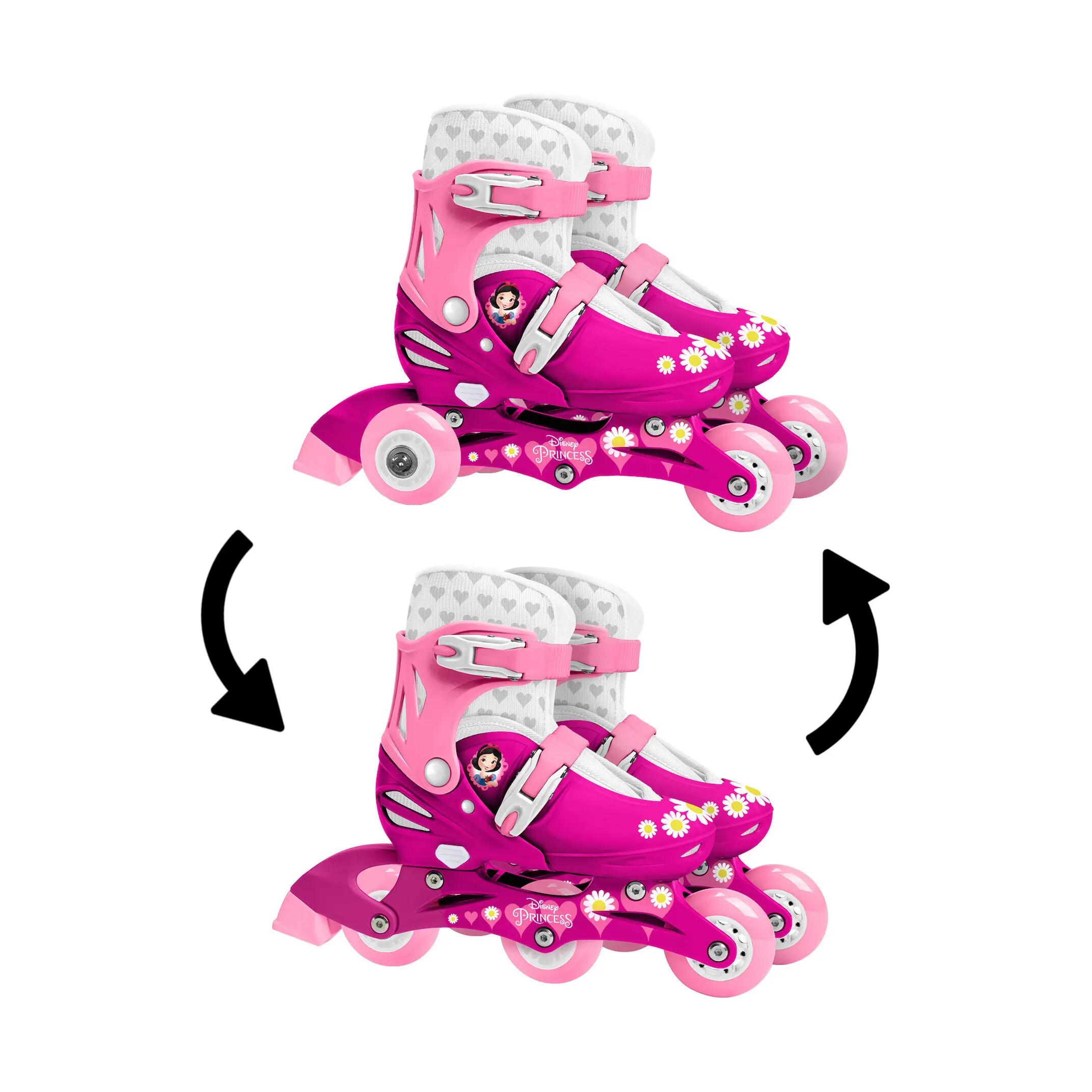 Pattini per bambini con 3 ruote Disney Princess UE 27-30 Rosa 2/4