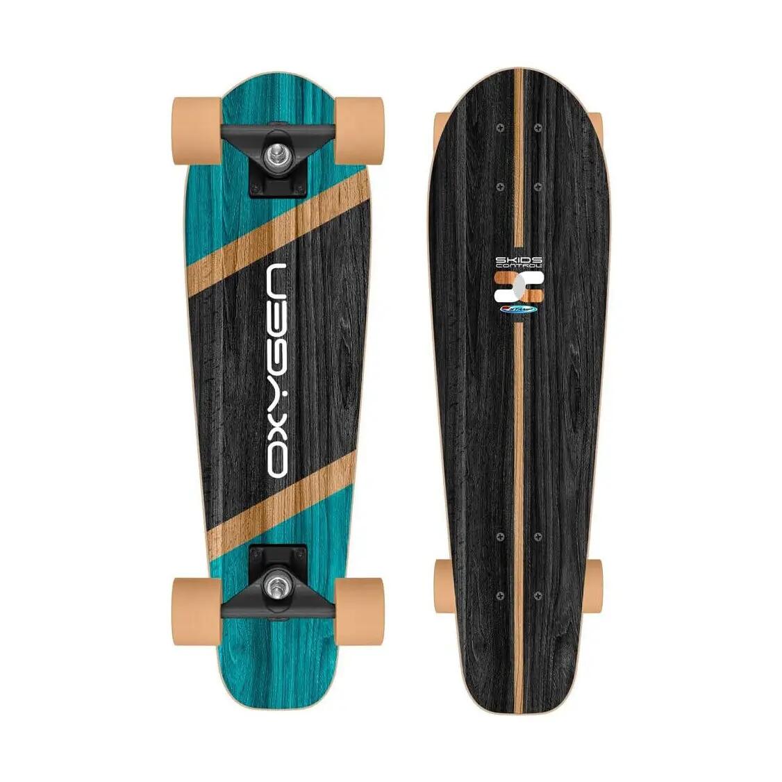 Skateboarden 27x8 inch Skids Control zwart 1/3