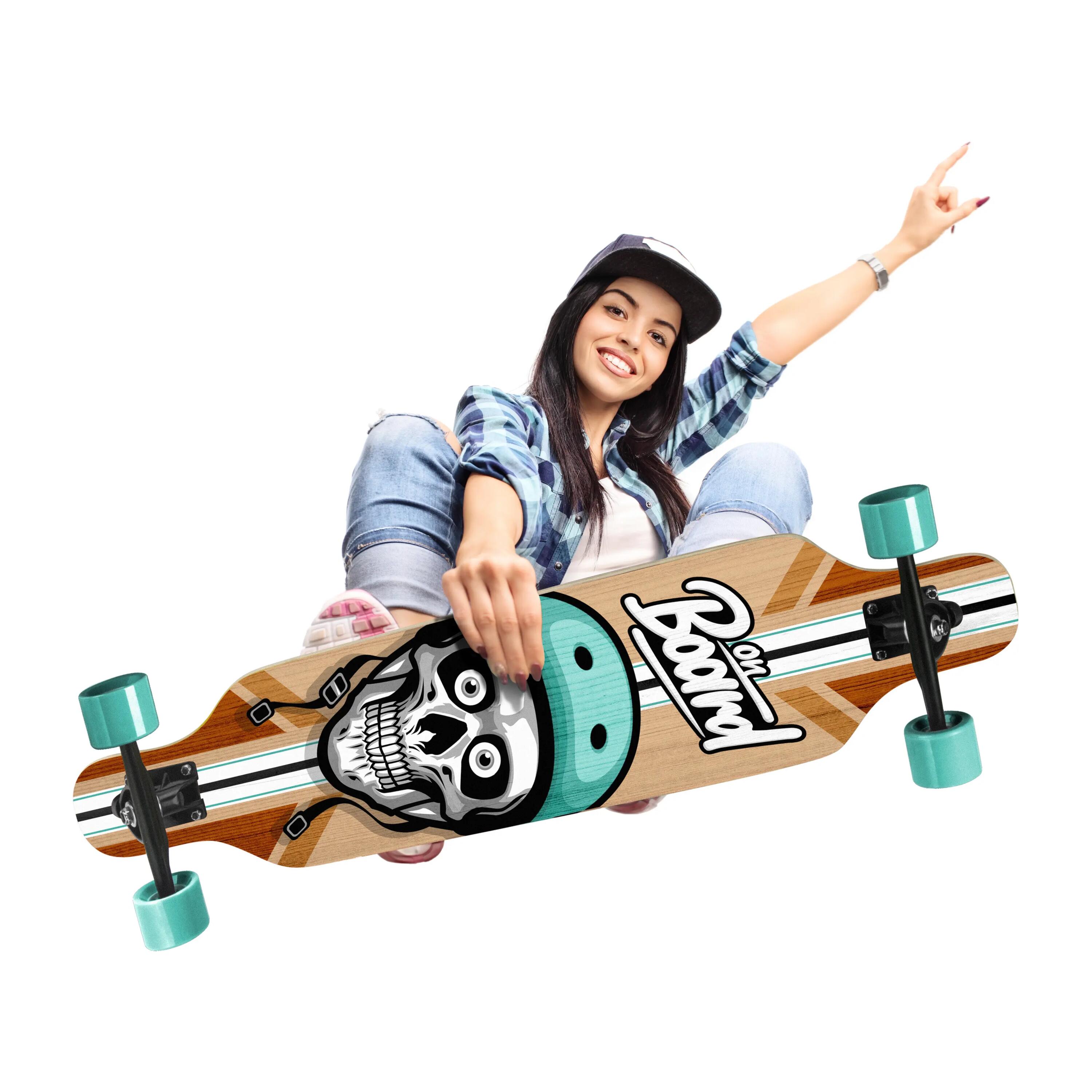 Longboardschaats 41x9 inch Skids Control 3/4
