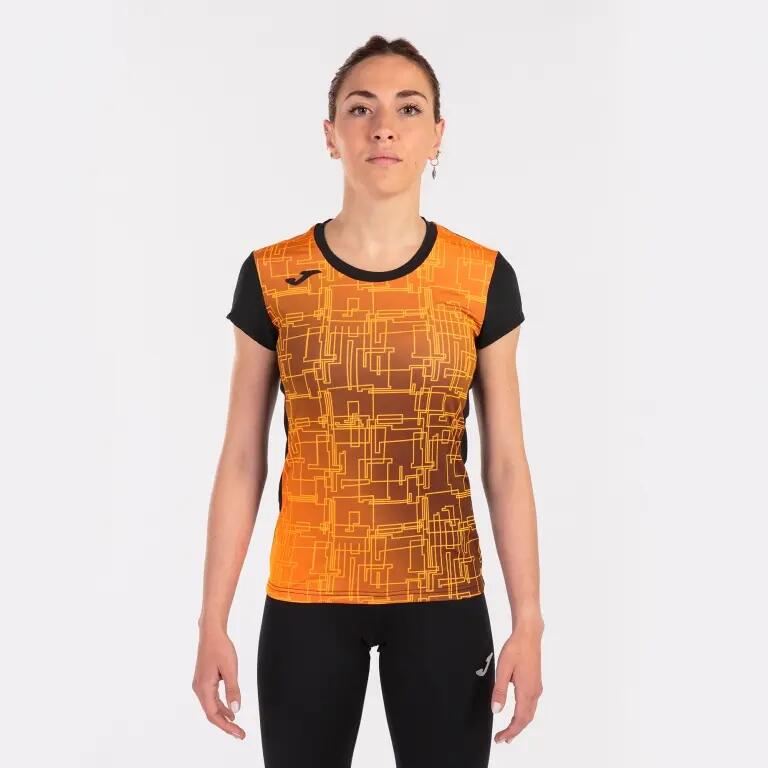 T-Shirt Manga Curta Running Mulher Joma Elite VIII Preto 6/9