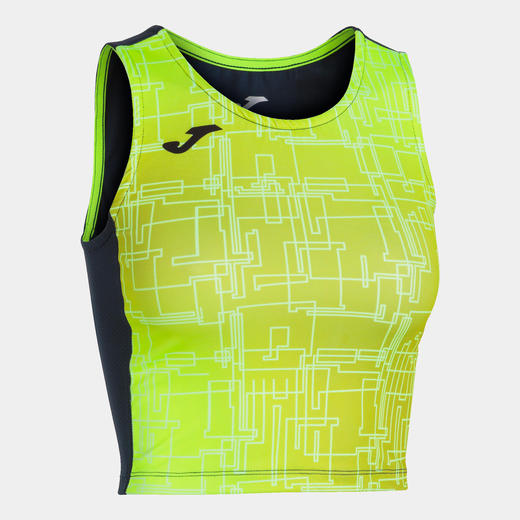 Joma - Top Running Femme Joma Elite Viii Bleu Marine - T-shirt Crop Top - Bleu|jaune - 48 Xl - Decathlon