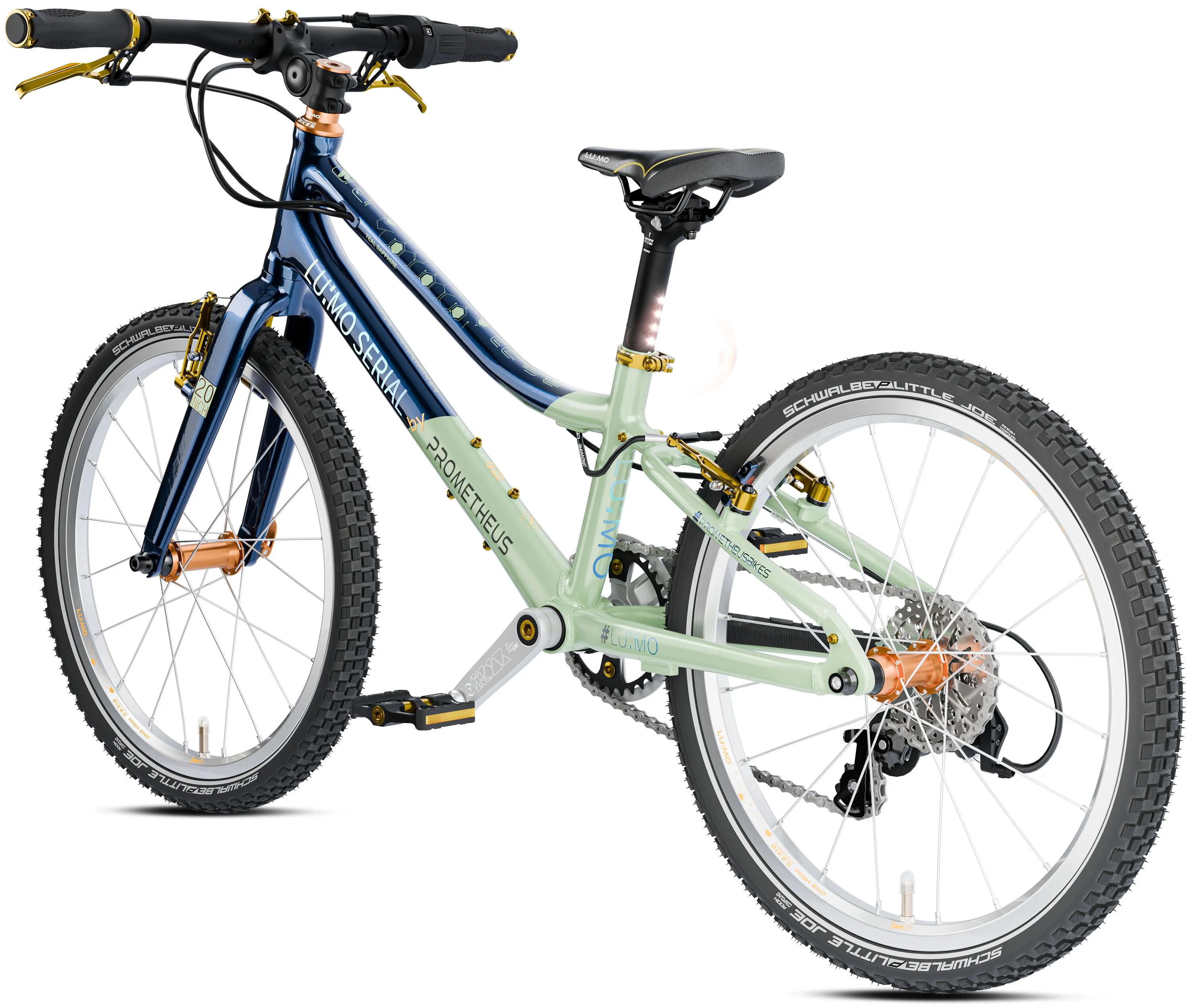 Bici 20" da 6 anni LU:MO – luci integrate, CNC, 7 rapporti, 7,9 kg 9/9