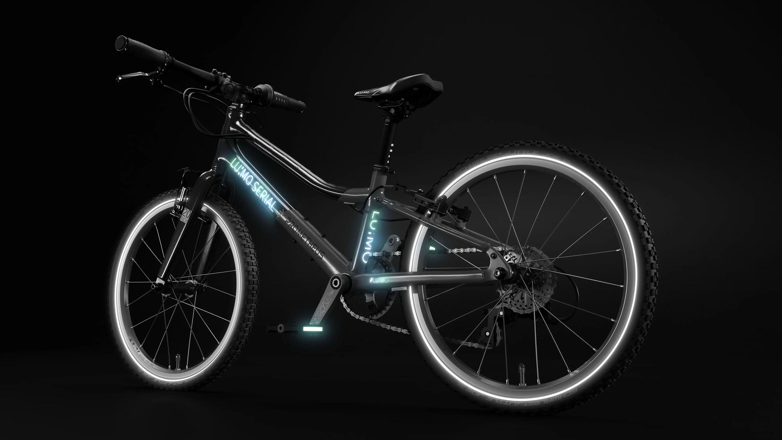 Bici 20" da 6 anni LU:MO – luci integrate, CNC, 7 rapporti, 7,9 kg 7/9