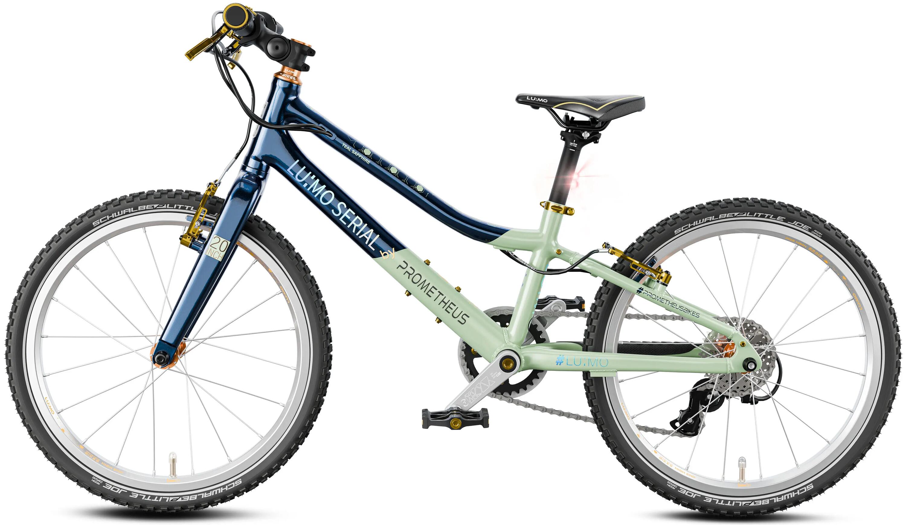 Bici 20" da 6 anni LU:MO – luci integrate, CNC, 7 rapporti, 7,9 kg 3/9