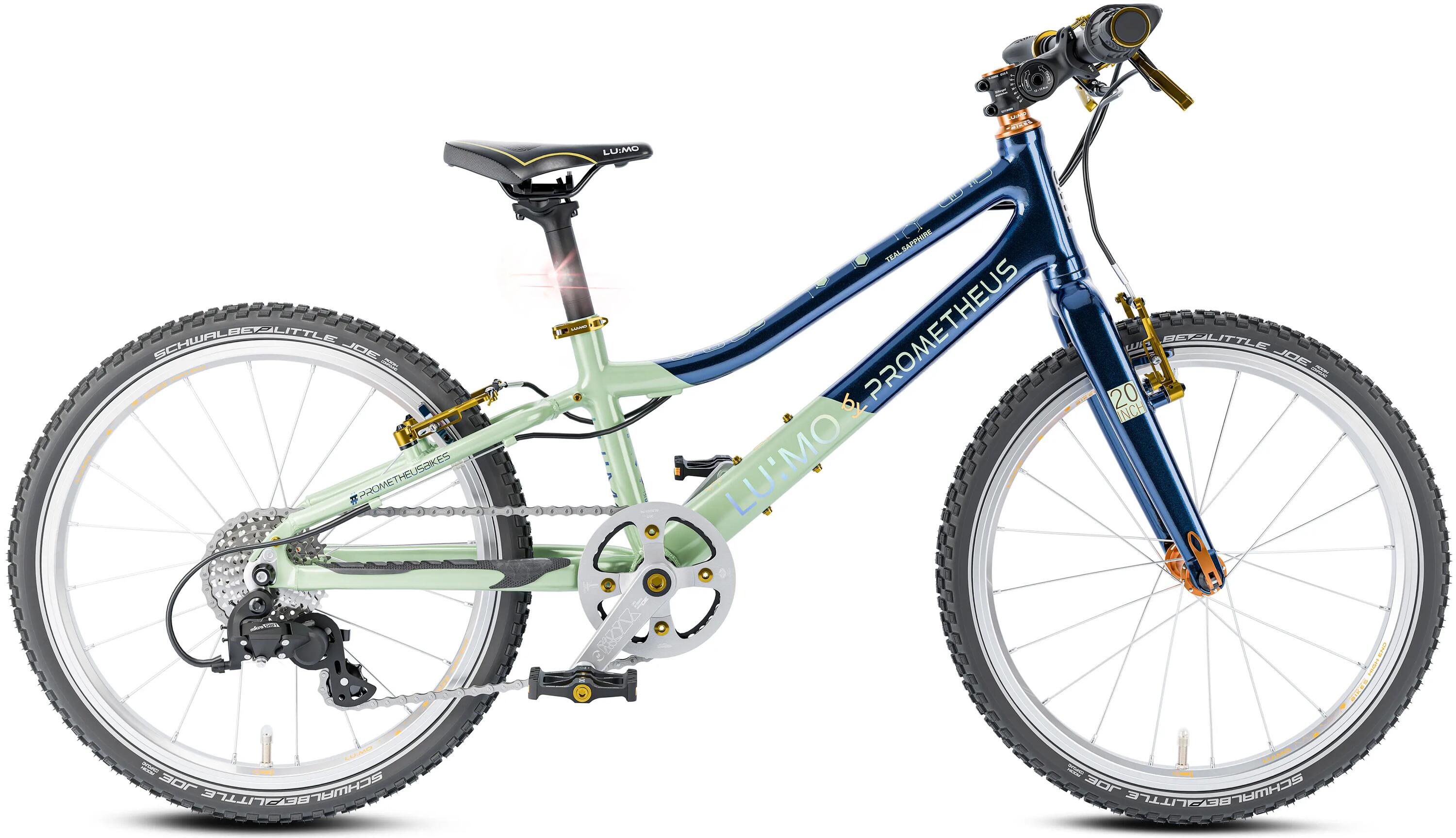 Bici 20" da 6 anni LU:MO – luci integrate, CNC, 7 rapporti, 7,9 kg 2/9
