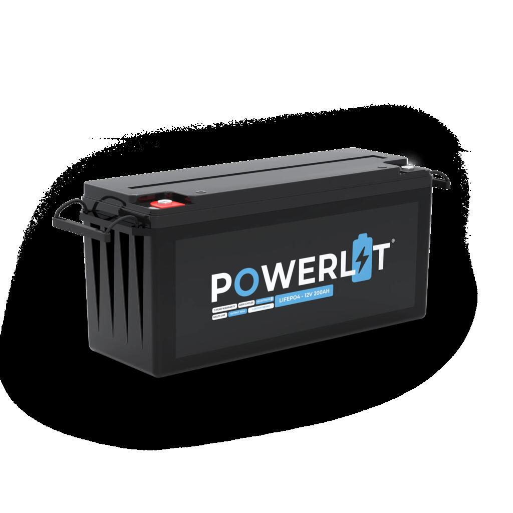 Powerlit PWL12200B – 12V 200Ah LiFePO4 Battery with BMS & Bluetooth