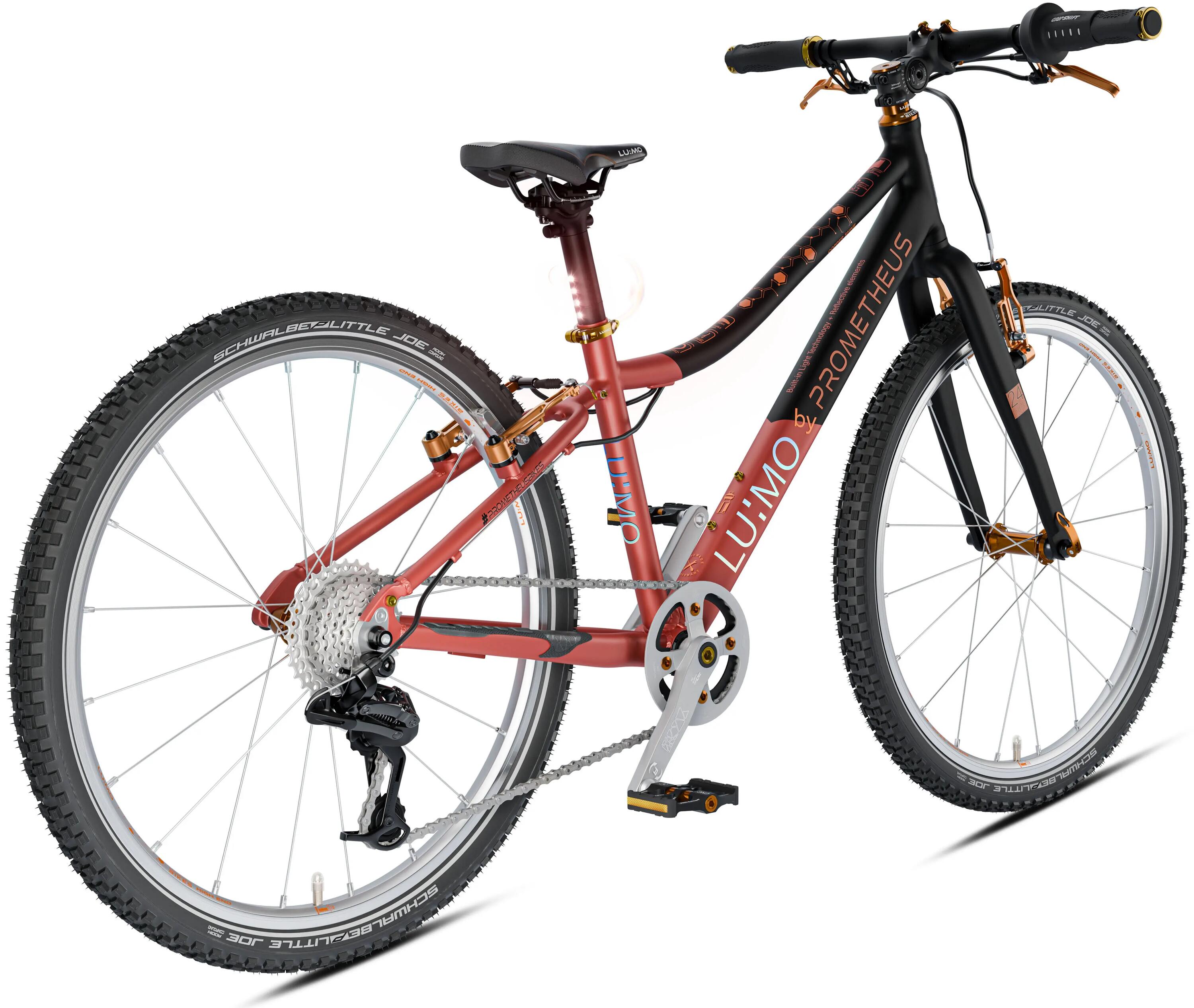 Bici 24" da 7 anni LU:MO – luci, CNC, SRAM X4 8 rapporti, 9,6 kg 8/9
