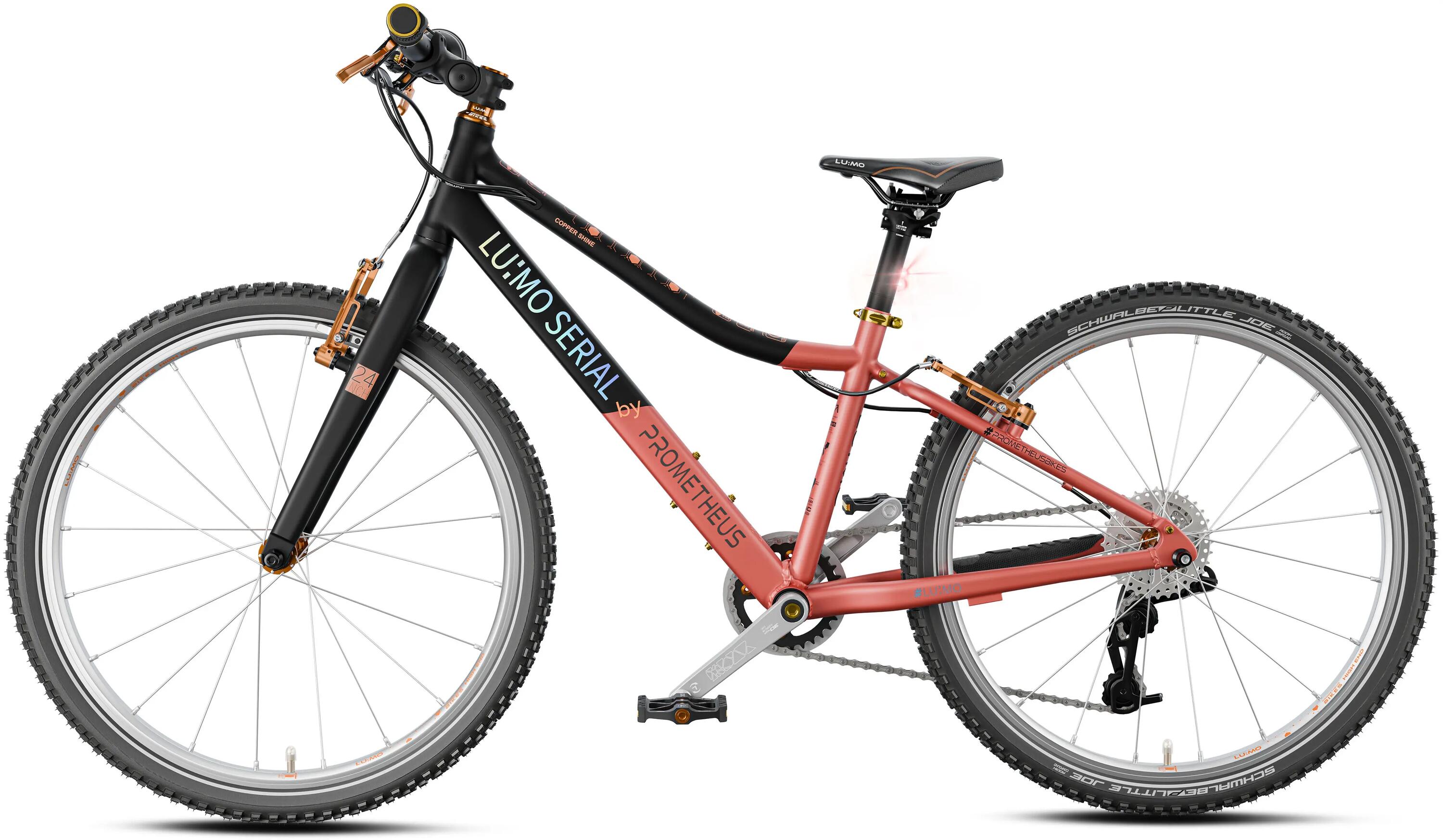 Bici 24" da 7 anni LU:MO – luci, CNC, SRAM X4 8 rapporti, 9,6 kg 3/9