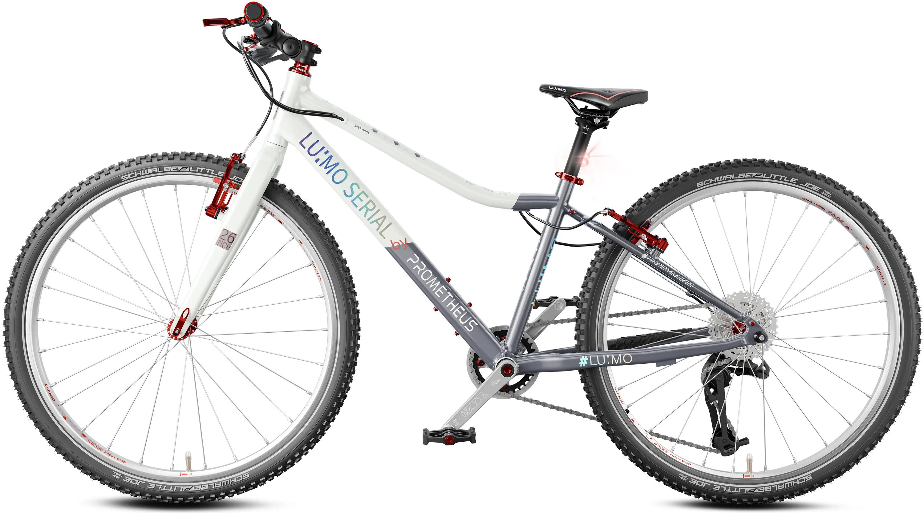 Vélo enfant 26 pouces dès 10 ans LU:MO – éclairage, CNC, SRAM X5 9 vit., 10,3 kg 3/8