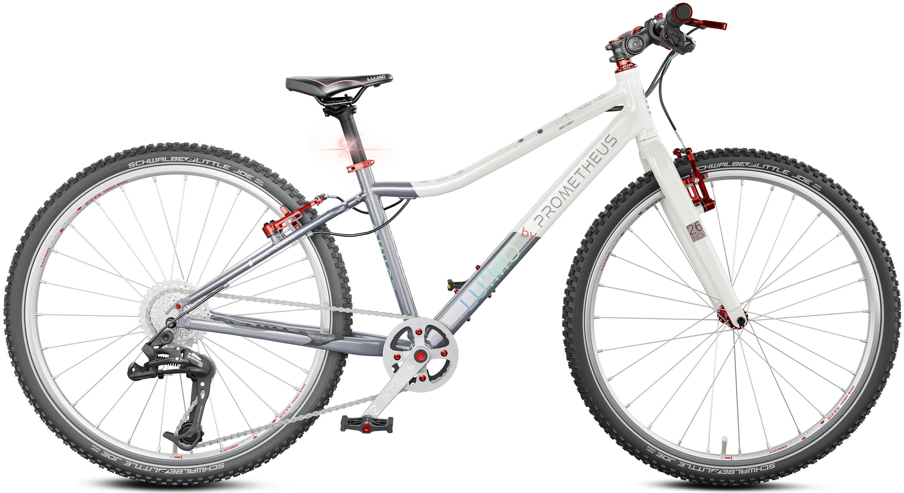 Vélo enfant 26 pouces dès 10 ans LU:MO – éclairage, CNC, SRAM X5 9 vit., 10,3 kg 2/8