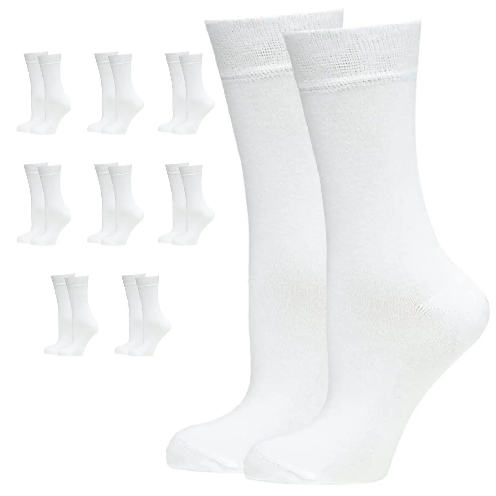6 Pairs BAMBOO SOCKS Crew Natural Eco Healthy Enviro Unisex Work Business BULK -