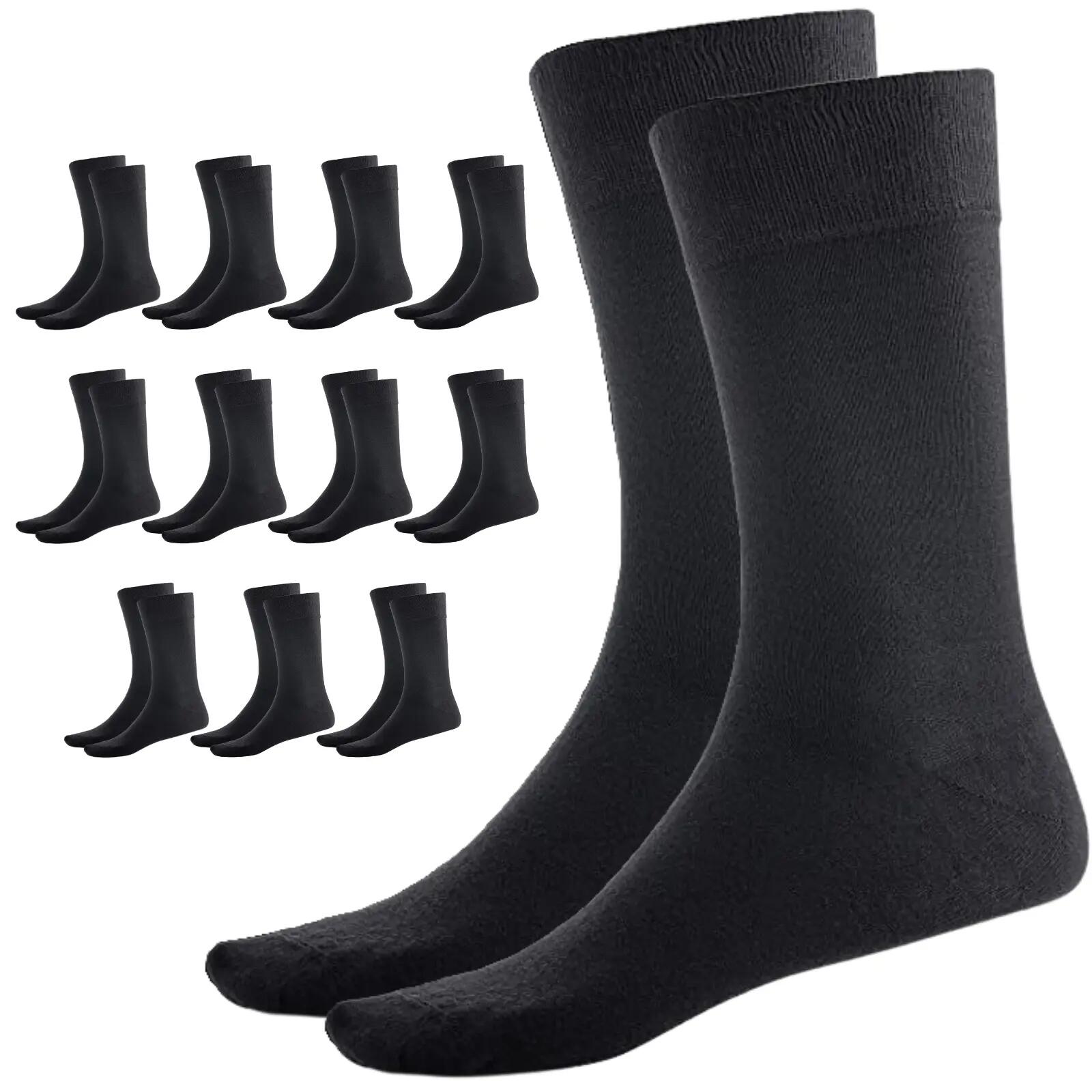 12 Pairs BAMBOO SOCKS Crew Natural Eco Healthy Enviro Unisex Business Work BULK