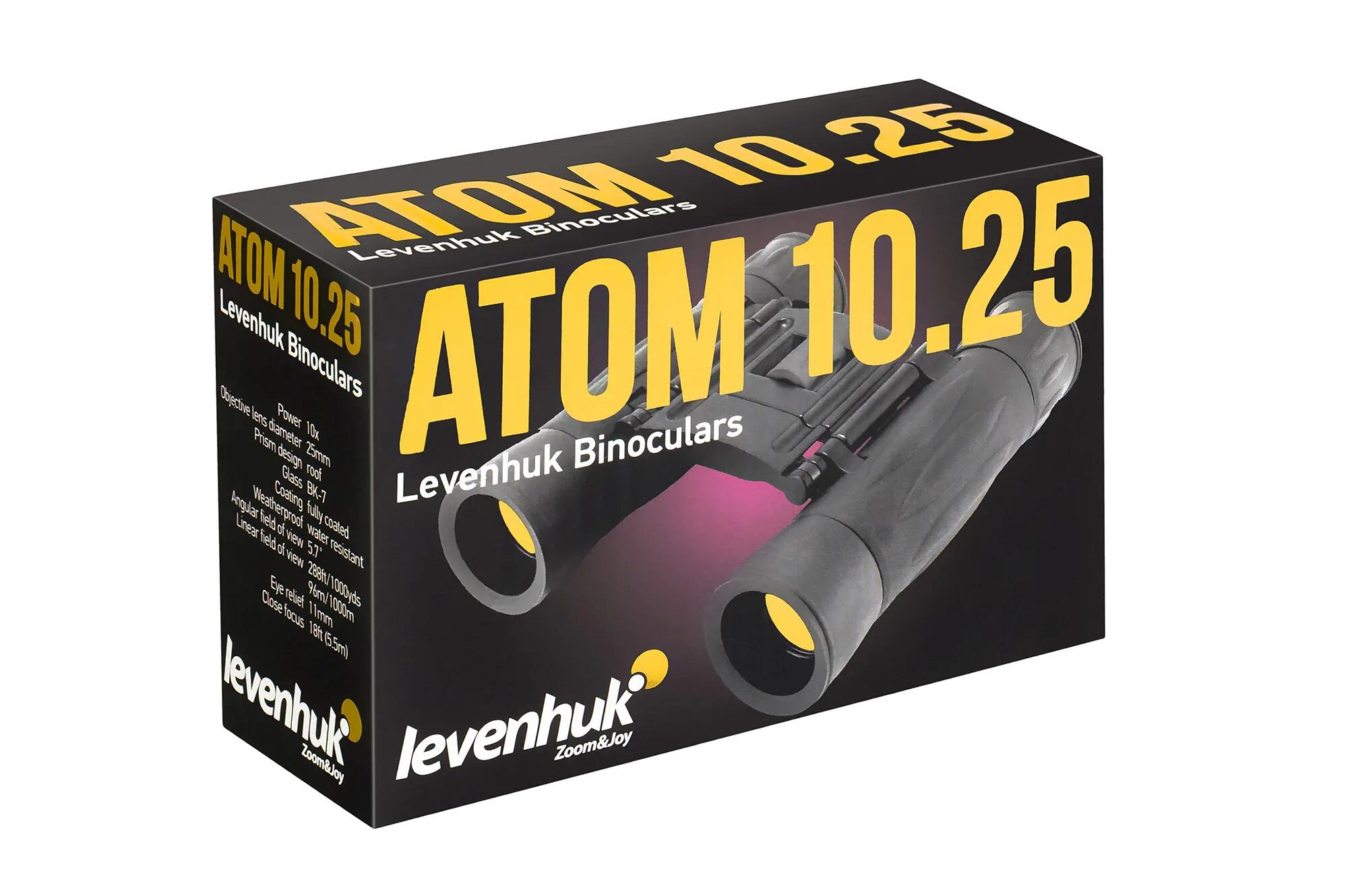 Binóculos Atom 10x25 Levenhuk 12/12