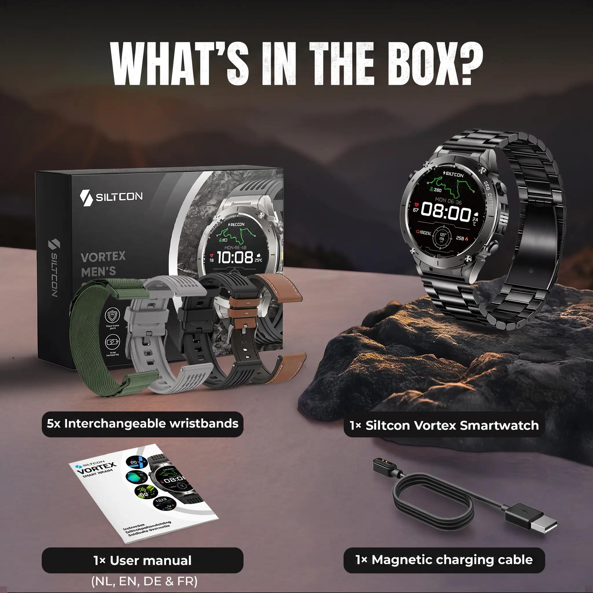 Smartwatch Vortex GPS – AMOLED, Belfunctie en 200+ Sportmodi 3/11