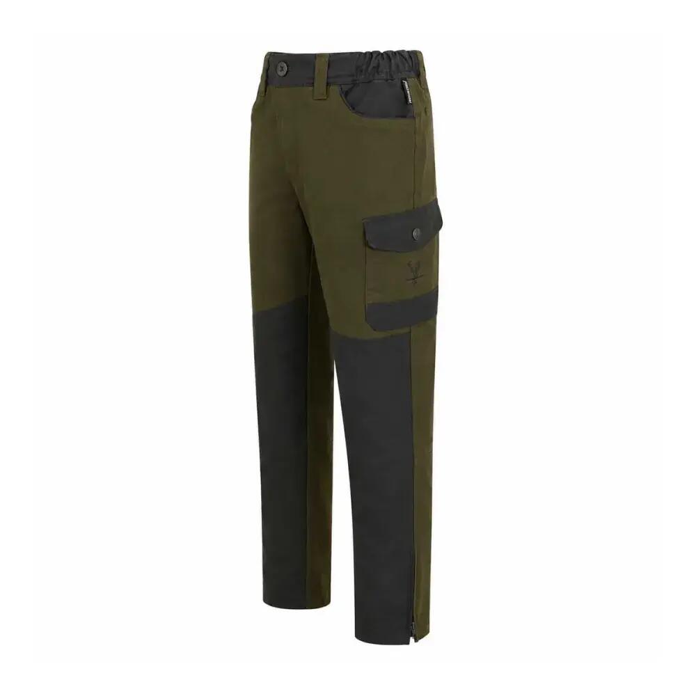 Fuseau chasse tradition enfant polyester coton kaki 2/5