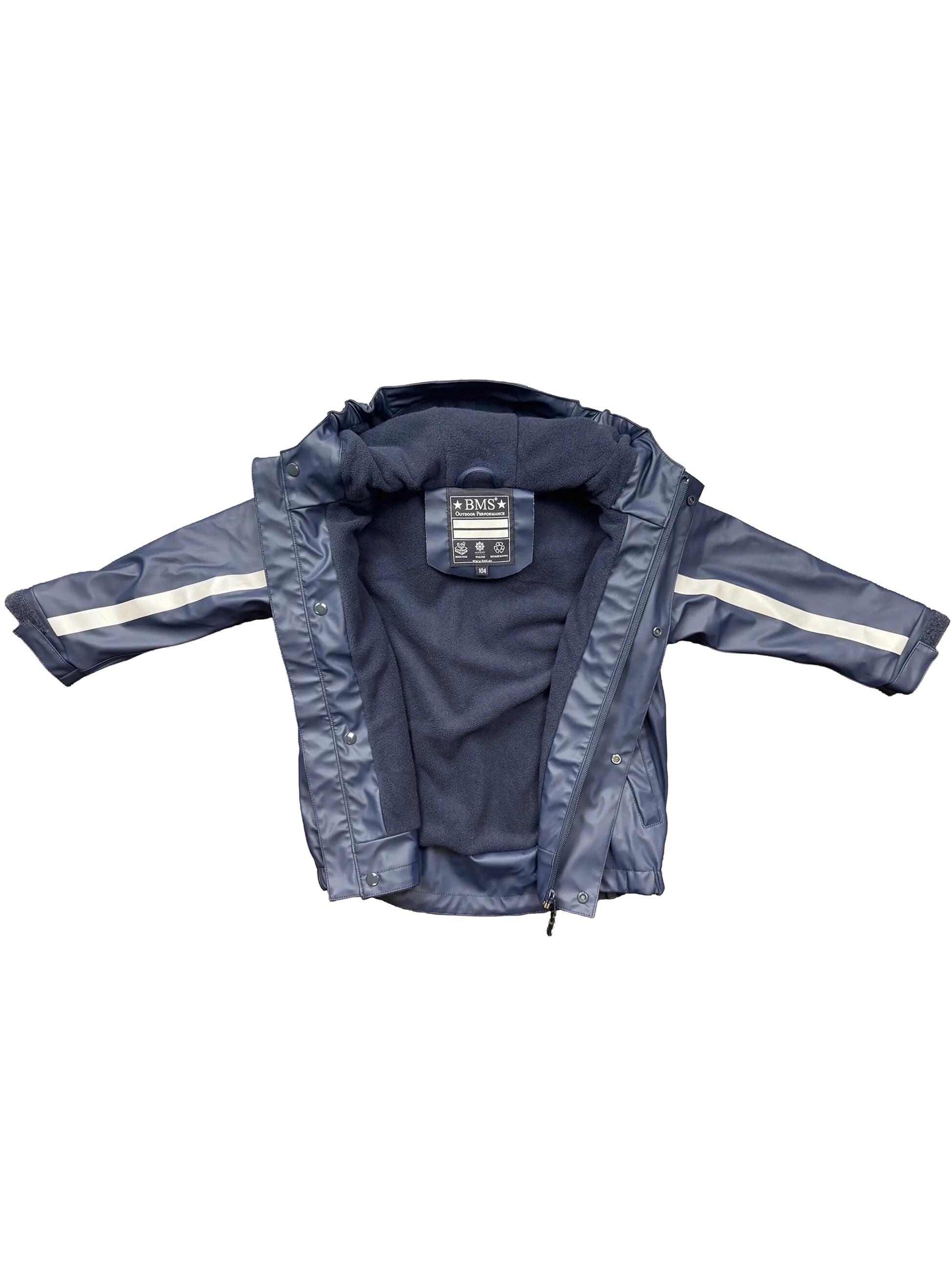 BMS gefütterte Regenjacke für Kinder mit Fleece 3/6