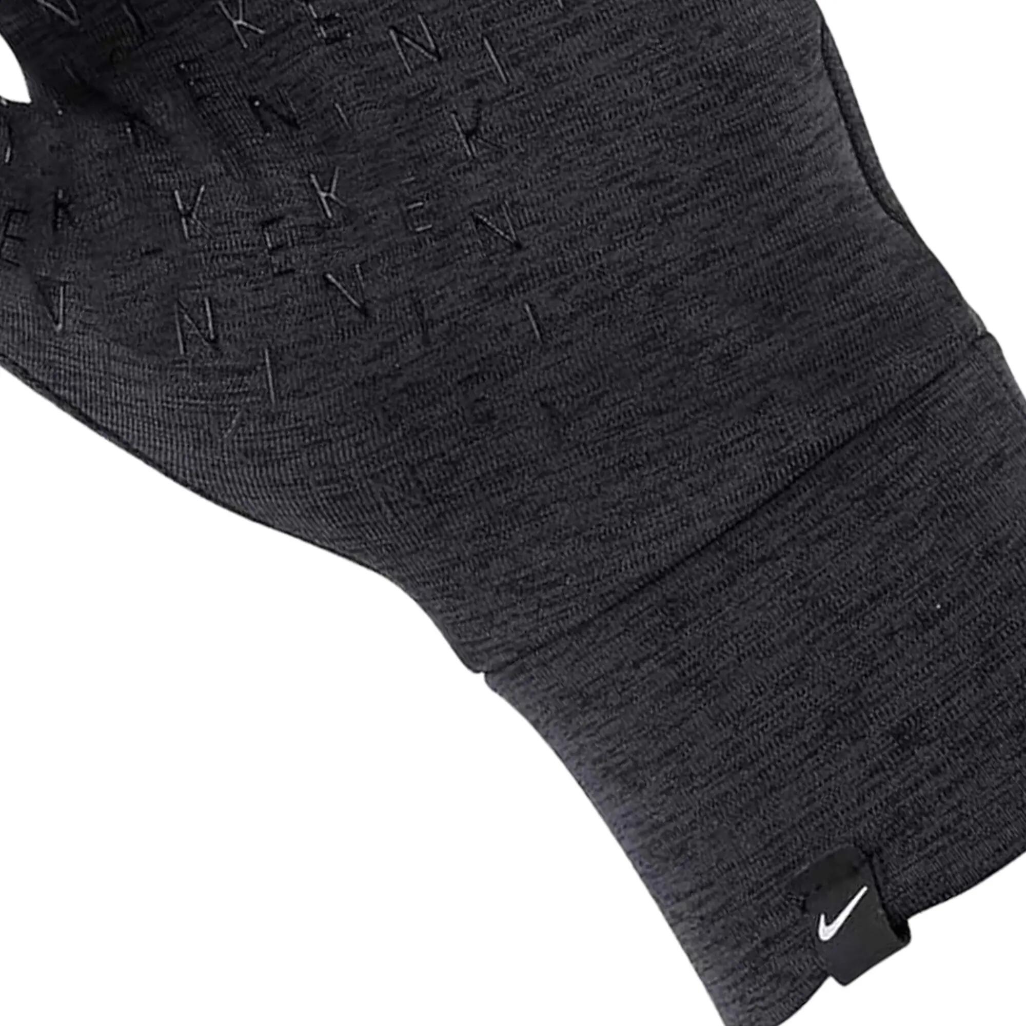 Heren Fleece Hardloophandschoenen (Zwart/Zilver Marl) 4/4