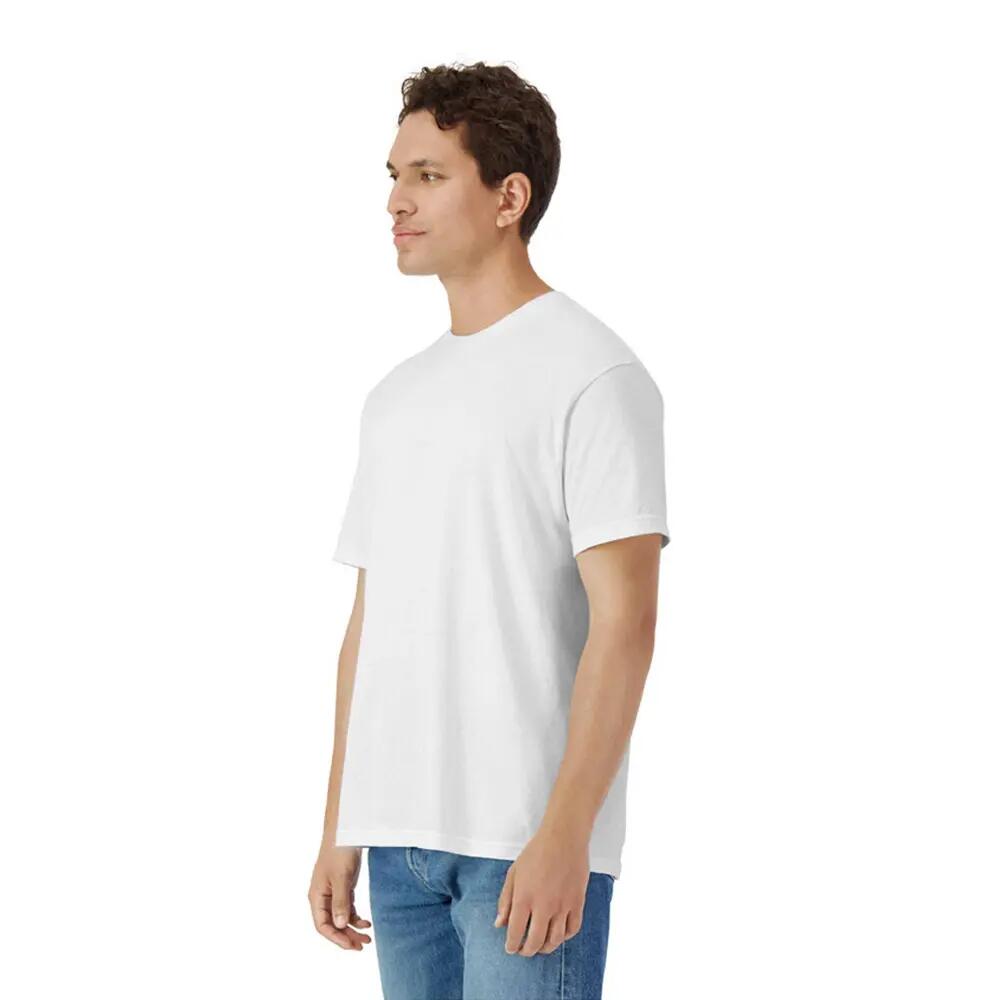 Tshirt Uni Et Léger Manches Courtes Adulte (Blanc) 4/4