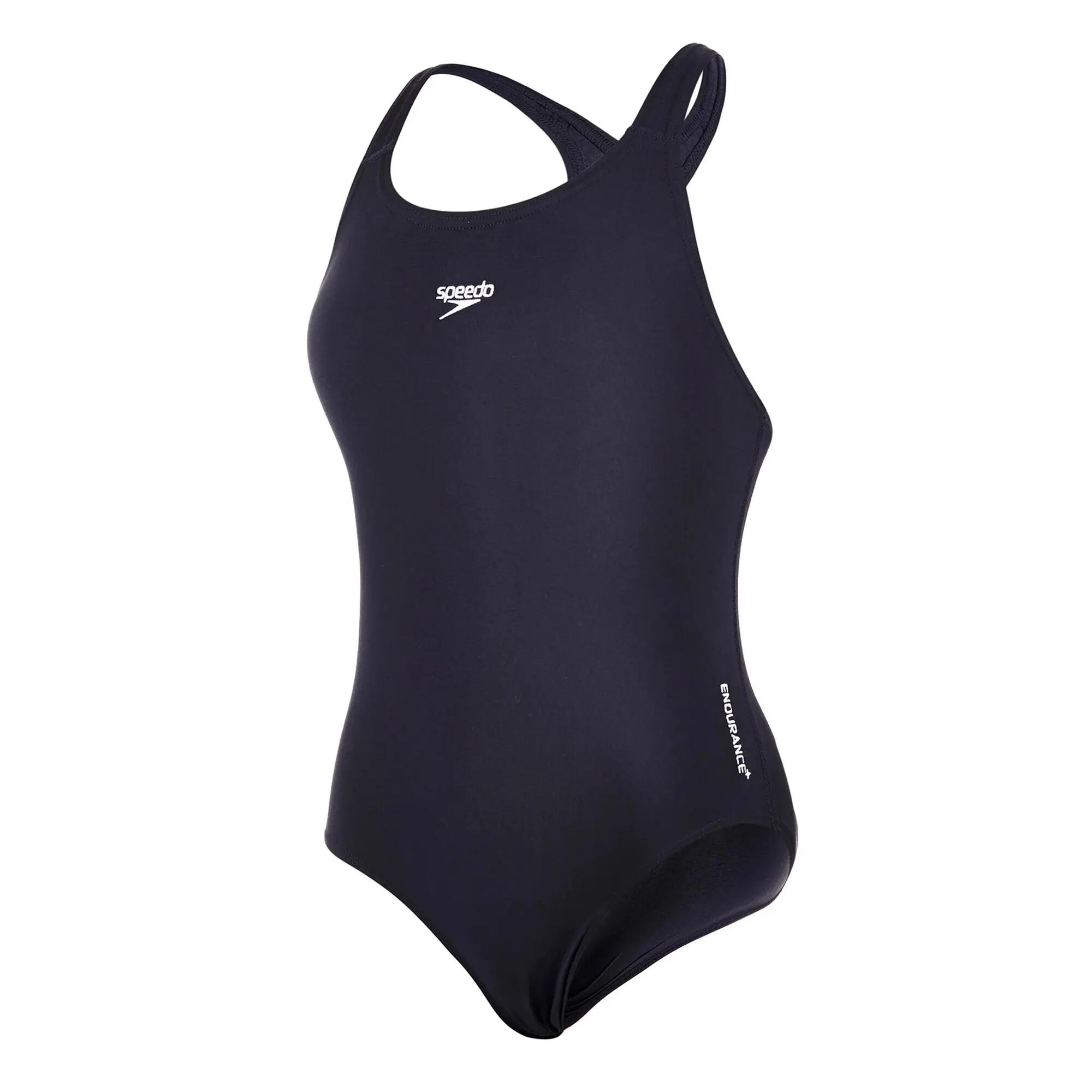 Speedo MEDALIST Girls' One-Piece Swimsuit navy 3/4