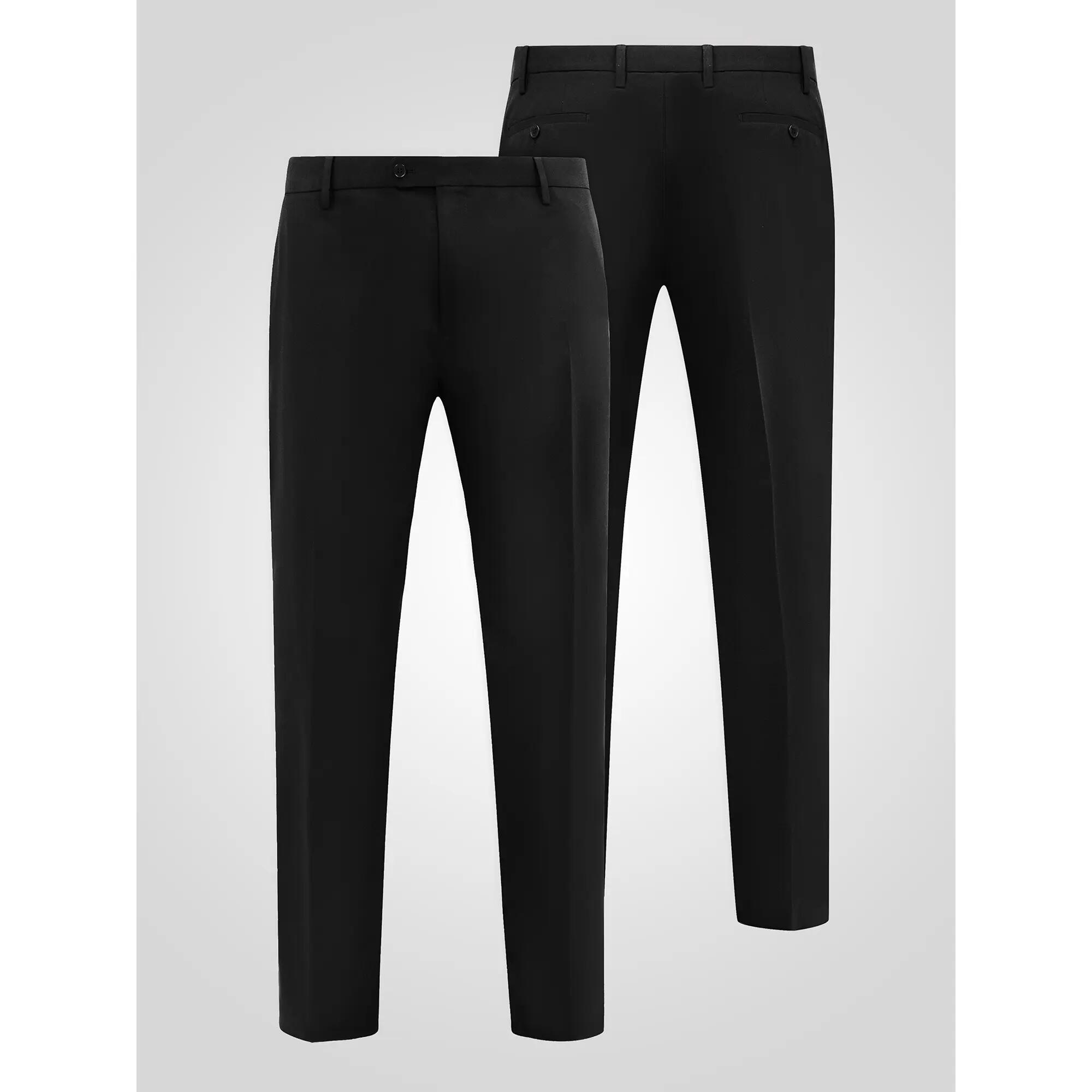 Pantalone Elasticizzato A 4 Vie Classico Uomo Duke D555 Ted Nero 5/6