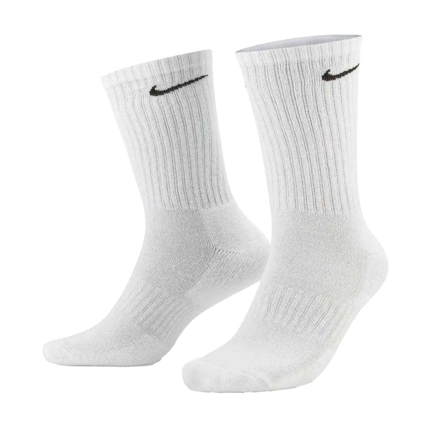Meias almofadadas para botas unissexo para adultos (pacote de 3) (Branco / Preto 3/5