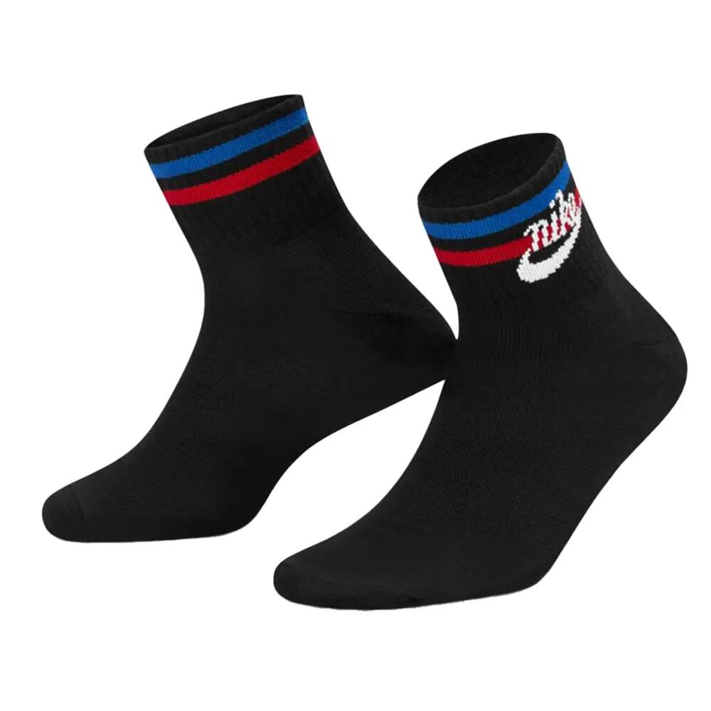 Calcetines Essentials Diario para Adultos Unisex Pack de 3 Negro 2/2
