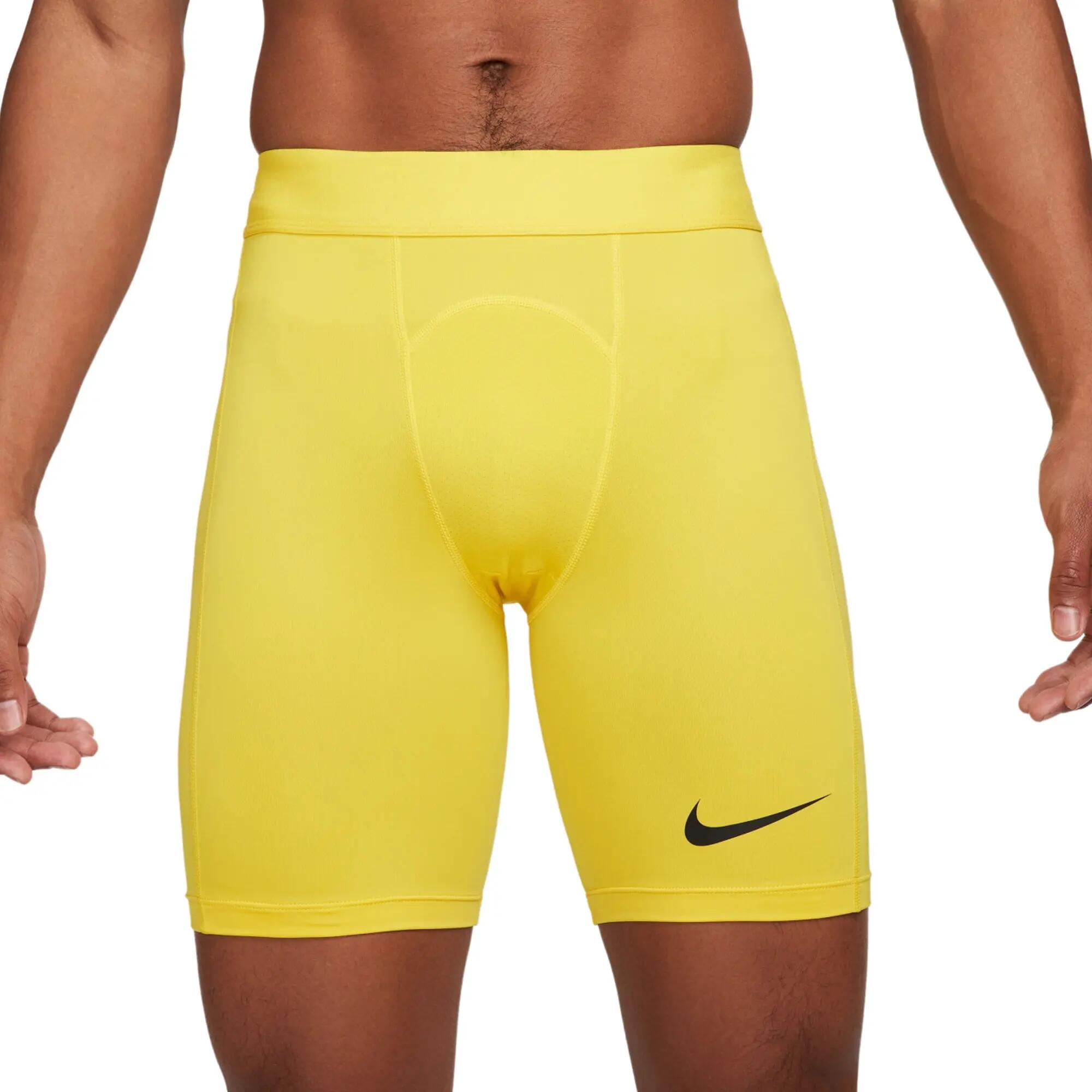 Heren Pro Strike DriFIT Compressieshort (Geel) 3/4