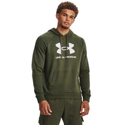 Heren logo fleece hoodie (groen)