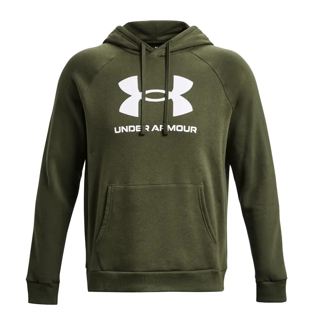 Felpa Con Cappuccio Logo Uomo Under Armour Verde 2/6